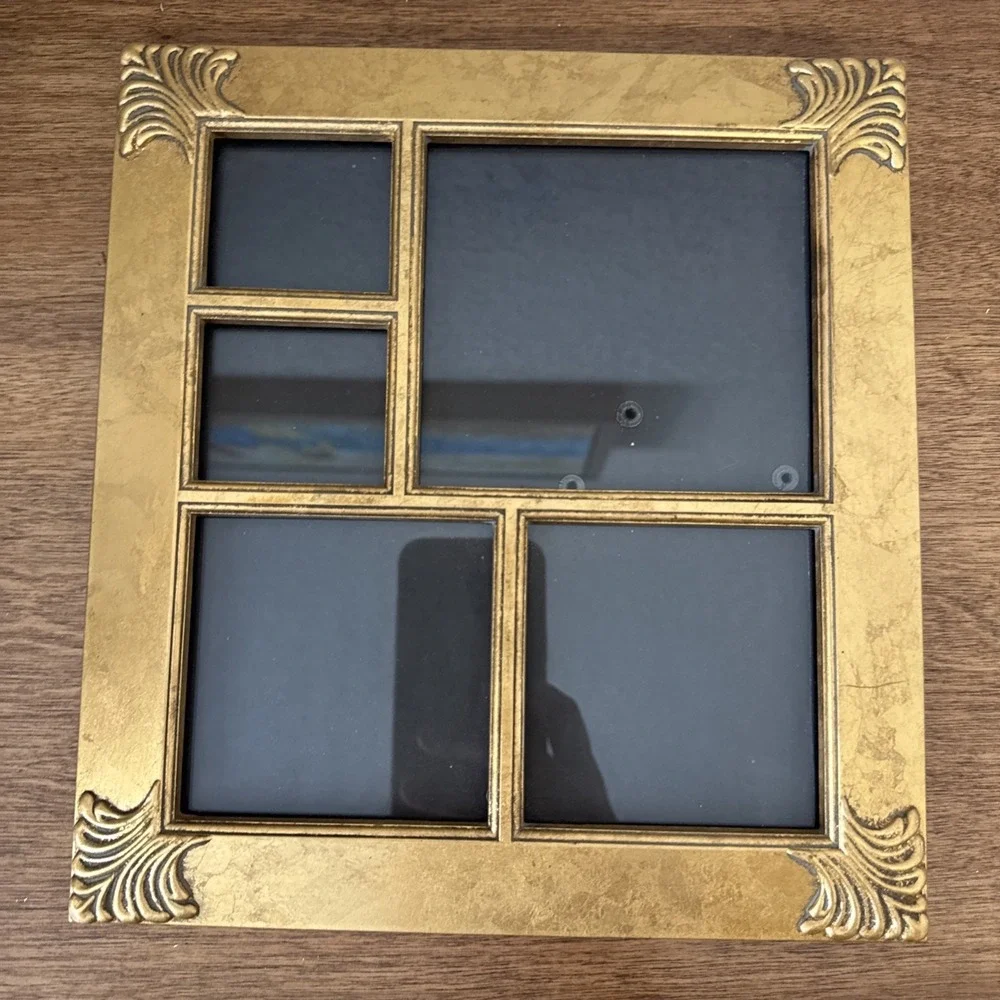 Picture Frame set Of Two Gold Plastic 9X9